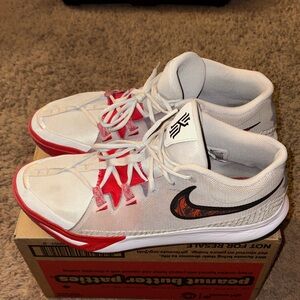 Nike Kyrie White and Red Basketball Shoes